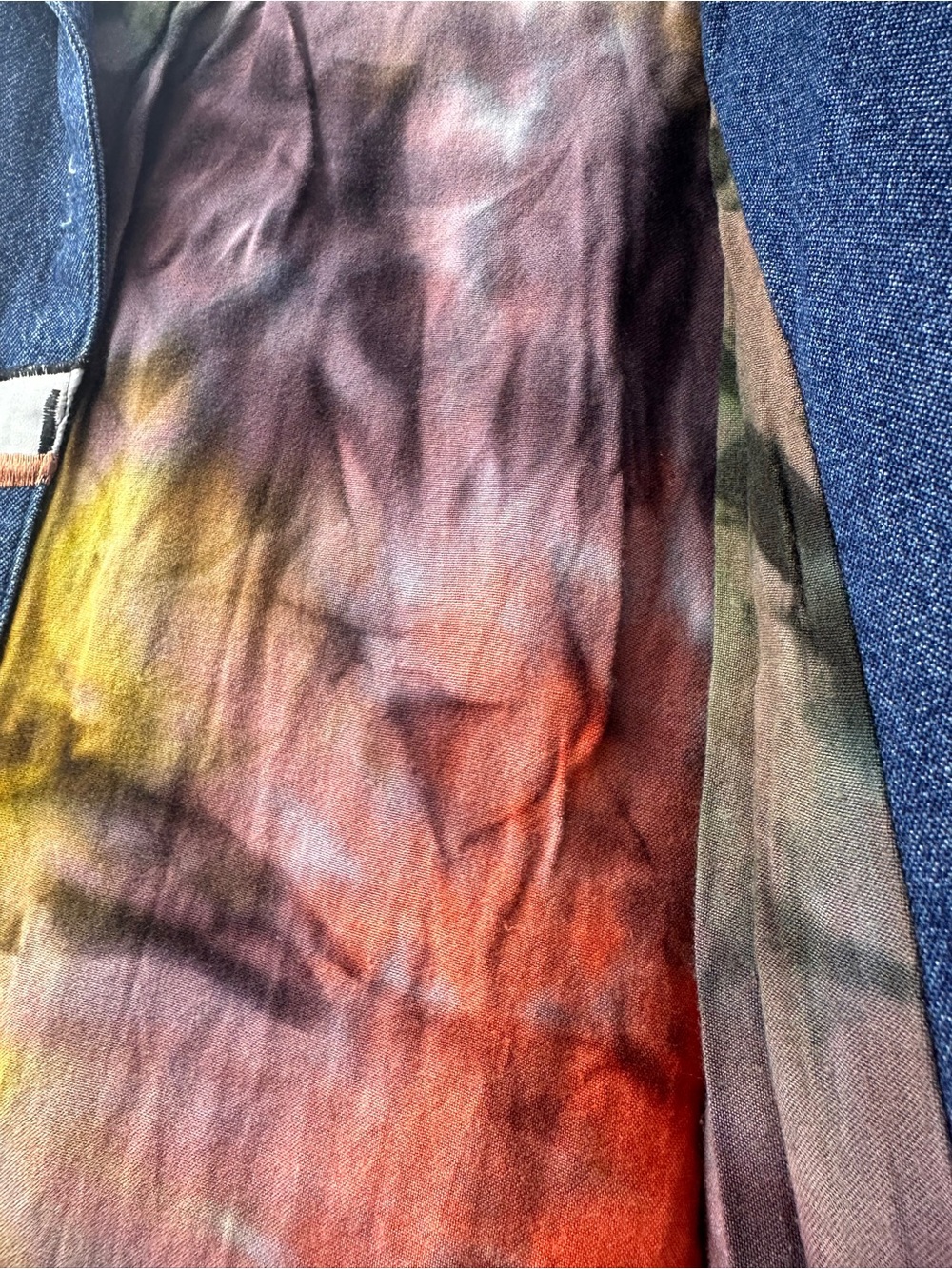 Kaktus Blue Denim Jacket with Multicolor Accent - Picture 9 of 9